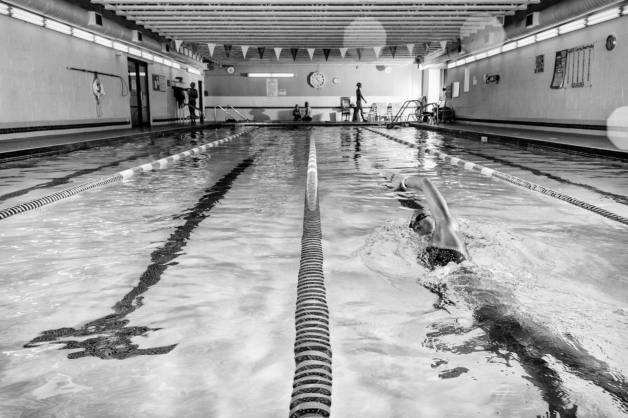 indoor lap pool at Harbor Athletic Club